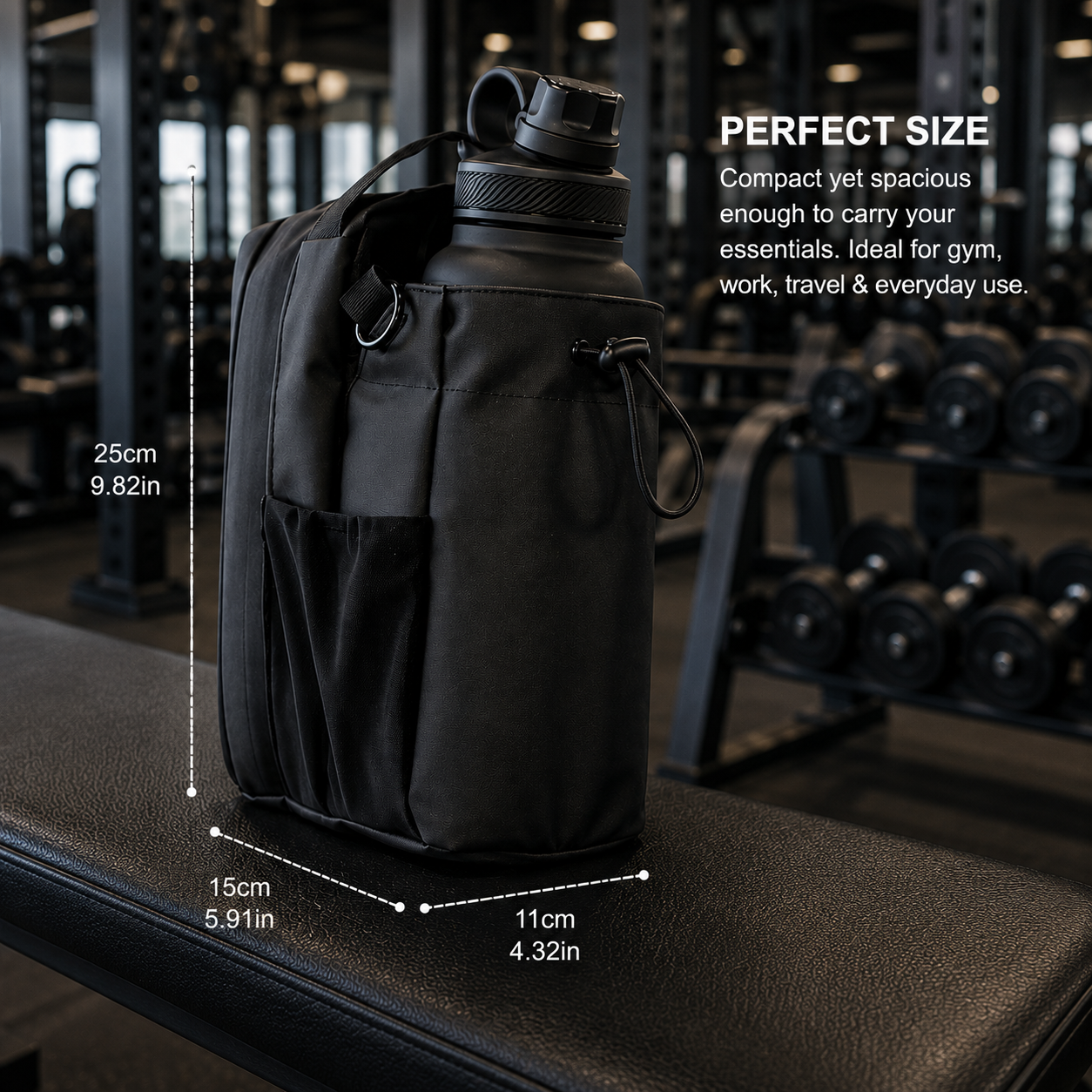Magnetic Fitness Water Bottle Bag