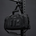 MagHaul magnetic gym bag hanging on a squat rack